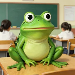 pepe the frog at school by norman rockwell