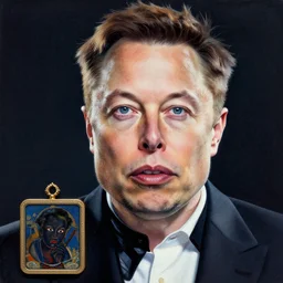 thangka painting of elon musk, hyperrealistic, highly detailed, trending on artstation