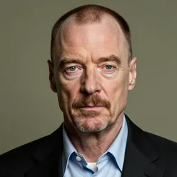 walter white staring at camera, creepily, tight shot