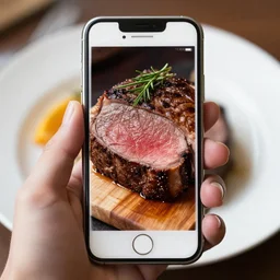 iphone made of filet mignon