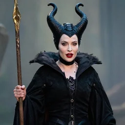 Dwayne Johnson as Maleficent, screenshot from live action film