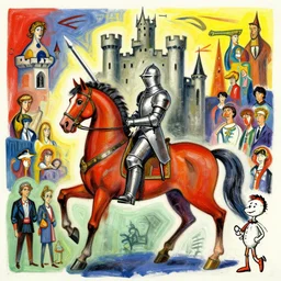 knight castle horse sword, artgerm, aaron horkey, amanda sage, bauhaus, salvador dali, bernie wrightson, bruce pennington, frank, stella, anne stokes, alena aenami, angus mckie, alex grey, don bluth, akira toriyama, chris moore, arthur adams, andre masson, dr. suess, brian despain. abstract, artstation, design 4 k, native, hd