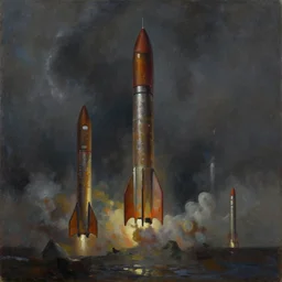 rockets, ominous, oil on canvas, by edelfelt