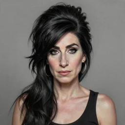 Realístic portrait of Amy Winehouse as an old woman in the style of Chuck Close intricate, elegant, highly detailed, digital painting, artstation, smooth, sharp focus, illustration