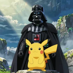Darth Vader in the anime Pokémon movie, film still