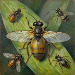 a painting of insects by jean - pierre arboleda.