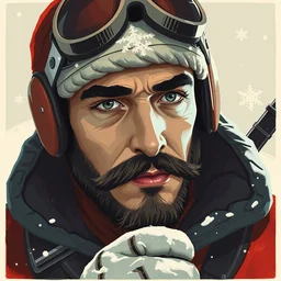 portrait of luigi as winter soldier, limited neutral palette, beautiful graphics, full body portrait, propaganda poster art, 1 9 7 0 s illustrated advertising art by petros afshar, anton fadeev, dean ellis, painterly character design