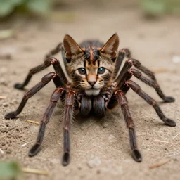 a spider - cat - hybrid, animal photography