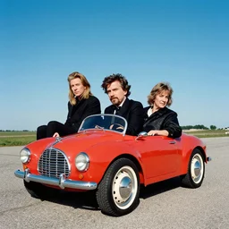 ultrawide angle colour portrait masterpiece photography of peter dinklage driving a little tikes crazy coupe by annie leibovitz michael cheval miho hirano moebius josh kirb
