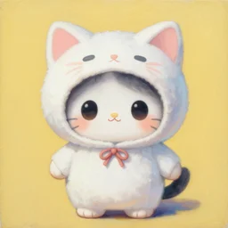 jesus christ in cute cat suit, painting by wlop and takato yamamoto