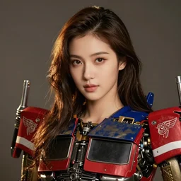 young woman that looks like a transformer