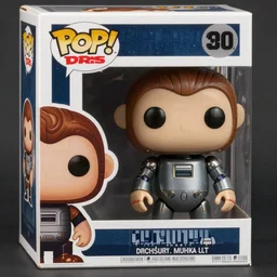 bear monkey robot funko pop, photorealistic, highly detailed