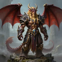 bolvar fordragon from world of warcraft by greg rutkowski, detailed face, full body