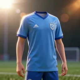 a young boy in football clothes ultra realistic, lens flare, atmosphere, glow, detailed, intricate, full of colour, cinematic lighting, trending on artstation, 4 k, hyperrealistic, focused, extreme details, unreal engine 5, cinematic, masterpiece, ultra realistic, hyper realistic, highly detailed, sharp focus, digital art