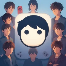 face icon stylized minimalist nintendo switch, loftis, cory behance hd by jesper ejsing, by rhads, makoto shinkai and lois van baarle, ilya kuvshinov, rossdraws global illumination