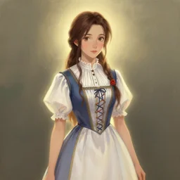 elegant aerith gainsborough in cottagecore dress, portrait, illustration, rim light, top light, perfectly shaded, soft painting, art by krenz cushart and wenjun lin