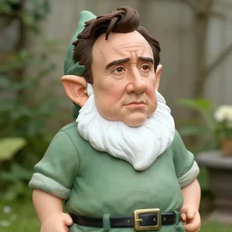 nicolas cage as a garden gnome