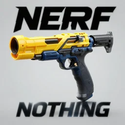 Nerf or nothing, promotional art as an action movie poster