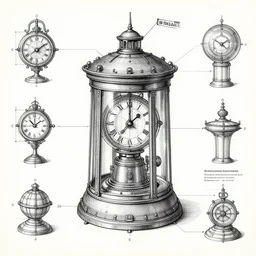 a very detailed scheme blueprint of the time machine