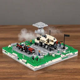 civil war diorama made of legos