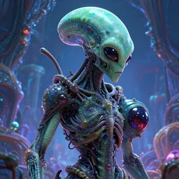 Its about time we infected them, Alien infected us its about time we infected them, concept art, trade on artstation, sharp focus, psychedelic, by Yoshitaka Amano, Mark Ryden, Gloom, Peter Mohrbacher, fantasy art, masterpiece, Hyperrealism. Subsurface scattering. Octane Render. Weirdcore