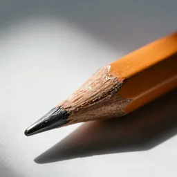 Macro photography of a pencil