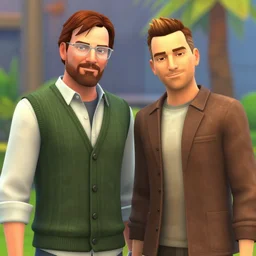 sims 4 screenshot of walter white and jesse pinkman