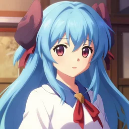 pixiv artwork of cirno from touhou project, cirno touhou artwork by greg rutkowski makoto shinkai key art kyoto animation 4 k 8 k ultrahd trending detailed eyes