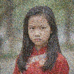 portrait of 13-year old Vietnamese girl with defiant look