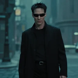 a film still of neo from the disney pixar movie the matrix