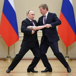 putin and schrotder dancing