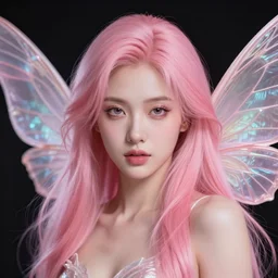 long shot portrait of female with pink hair, fairy wings, intricate, highly detailed, digital painting, artstation, concept art, smooth, sharp focus, illustration, unreal engine 5, 8 k - n 9 - i