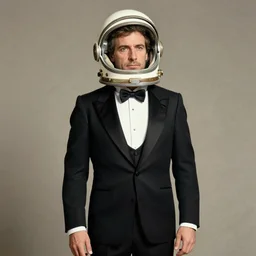 ( ( ( ( ( man in tuxedo suit wearing space helmet ) ) ) ) ) by jean - baptiste monge!!!!!!!!!!!!!!!!!!!!!!!!!!!!!!