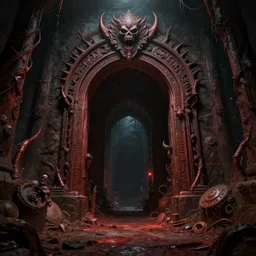 Portal to hell, digital art, detailed, 8k