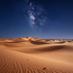 desert with sky with stars in watercolor, cinematic, highly detailed wide, atmospheric lighting