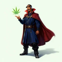 snoop dogg as doctor strange, long shadow, light colors, marijuana magic, marijuana leaves, marijuana, by greg rutkowski, multiple dimensions, shattered glass, refractions, highly detailed, environmental light, cinematic by francis tnehunreal, octane render, nvidia, concept art