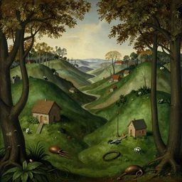 A mysterious land by Hieronymus Bosch