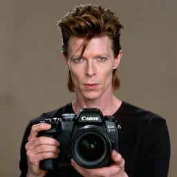 front shot from labyrinth movie, david bowie, 8 5 mm f 1. 8, elegant photo sharp focus masterpiece fine portrait, canon eos r 3 fujifilm x - t 3 0 sony alpha a 6 6 0 0 nikon d 5 0 0