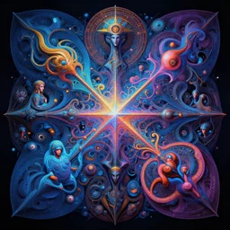 art, detailed, intricate, non euclidian, vibrant, stability ai, chesley bonestell, lisa frank, andreas franke, h r giger, ren hang, rolf armstrong, cool lighting