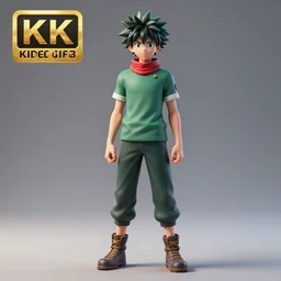 izuku midoriya as a real life 3 d human, photorealistic, ultra realistic, highly detailed, sharp focus, full body, octane render, 8 k