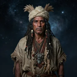 a cosmic shaman in venezuela, by octavio ocampo, muted colors, highly detailed, cinematic, concept art