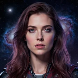 woman portrait made out of galaxies, highly detailed, beautiful, realistic, epic comic book art, improbable, octane render