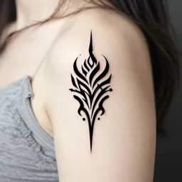 a small vector tattoo design. tribal.