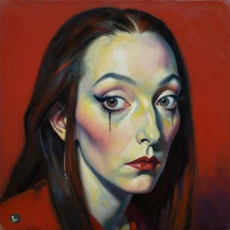 a beautiful painting cyberpunk horror sadako face, by salvador dali realistic oil painting
