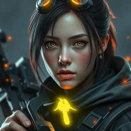 girl wearing tactical gear, fine - face, audrey plaza, realistic shaded perfect face, fine details, intricate lights, phoenix, bio luminescent, plasma, by ruan jia and artgerm and range murata and wlop and ross tran and william - adolphe bouguereau and beeple. key art. fantasy illustration. award winning, artstation, intricate details, realistic, hyperdetailed, 8 k resolution.