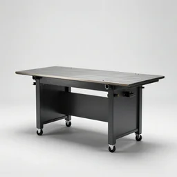 industrial workbench, studio product photography, isolated on a pure white background, centered, entire object in frame, sharp focus, soft studio lighting