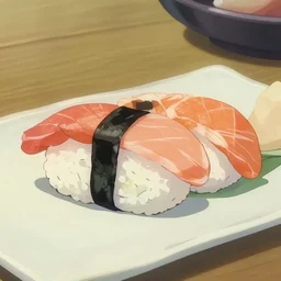 sushi, animation, by makoto shinkai