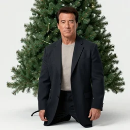 highly detailed matte painting of steven seagal beneath a christmas tree, realistic,