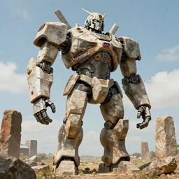 an uncut fullbody portrait detailed giantic mayan robot / mecha made of megalithic stones. landscape background. by oka yasutomo and anna dittmann, visually stunning, cinematic, ultra realistic, hyper realism, 1 2 k, epic, octane render, unreal engine, vfx, maya.