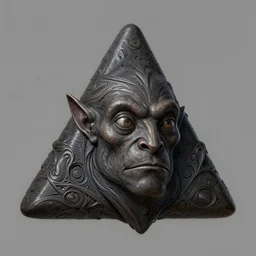 anthropomorphic triangle head in wobbly squishy darkiron mr. bean, intricate, elegant, highly detailed animal monster, digital painting, artstation, concept art, smooth, sharp focus, illustration, art by artgerm, bob eggleton, michael whelan, stephen hickman, richard corben, wayne barlowe, trending on artstation and greg rutkowski and alphonse mucha, 8 k